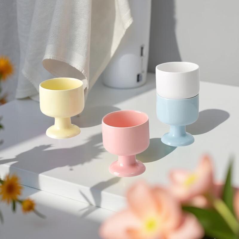 Aesthetic Ceramic Stemmed Cup