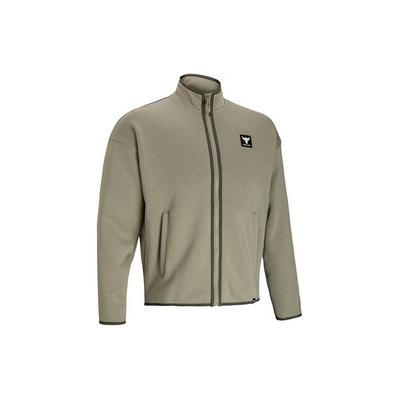 Chaqueta Project Rock Color Sólido Casual Holgada de Forro Polar de Manga Larga para Hombre Chaqueta Gris-Verde 1383188-203