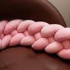 Handmade Four-Strand Fishtail Braid Crib Bumper and Children's Bed Guardrail Pillow Decoration