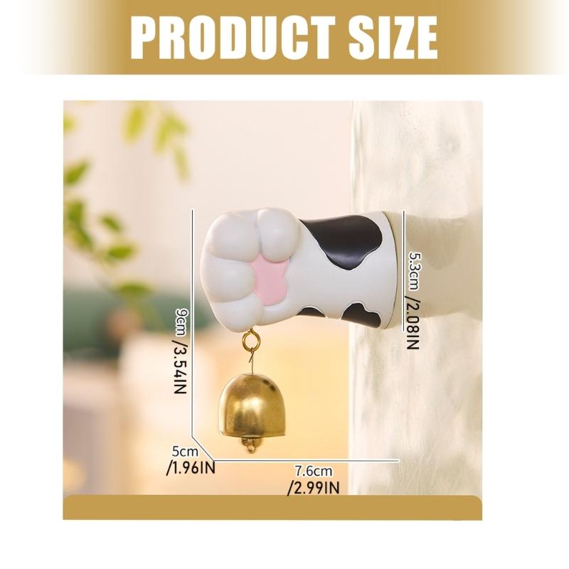 Magnetyczna Ozdoba Dzwonek do Drzwi w Kształcie Łapek Kotka Z Czystym Dźwiękiem Do Domu i Pokoju Dziecka Dekoracja Dzwonka do Drzwi