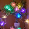 LED fiber optic flower string lights, flashing lights, wedding decoration, colorful light string