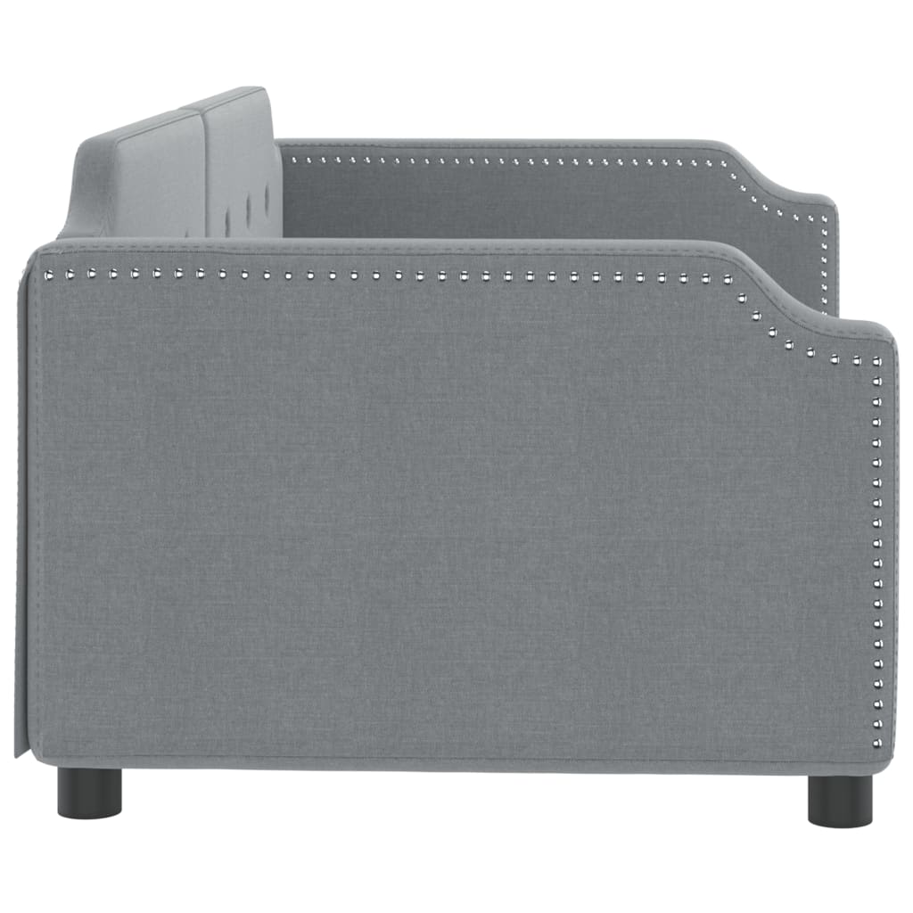 Daybed Light Grey 90x190 Cm Fabric
