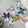 Green Butterfly Art Mat Printed Flannel Floor Mat Bathroom Decor Carpet Non-Slip For Living Room Kitchen Welcome Doormat Carpet