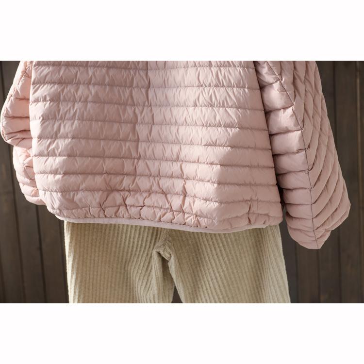 Women Down Jacket Hood Over Size Loose Casual Autumn Winter Outwear Coat