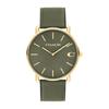 Coach Men's Elliot Watch, Green Dial, Green Leather Strap, 14602723 (Official Import)