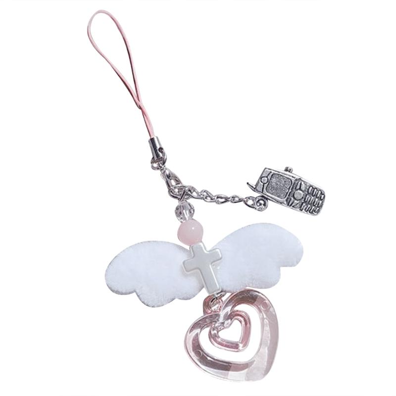 

DIY Handmade Cute Phone Charm Y2K Women Five-pointed Star Pendant Bowknot Loves Lanyard Star Bead Keychain Accessories 1