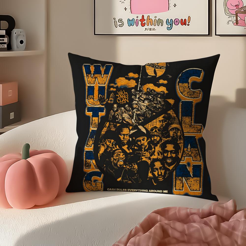 

Hip Hop American Music Brand WWu Clan Tangs Cushion Cover Pillowcase Short Plush Invisible zipper Room Sofa Cushion Cover 30X30cm