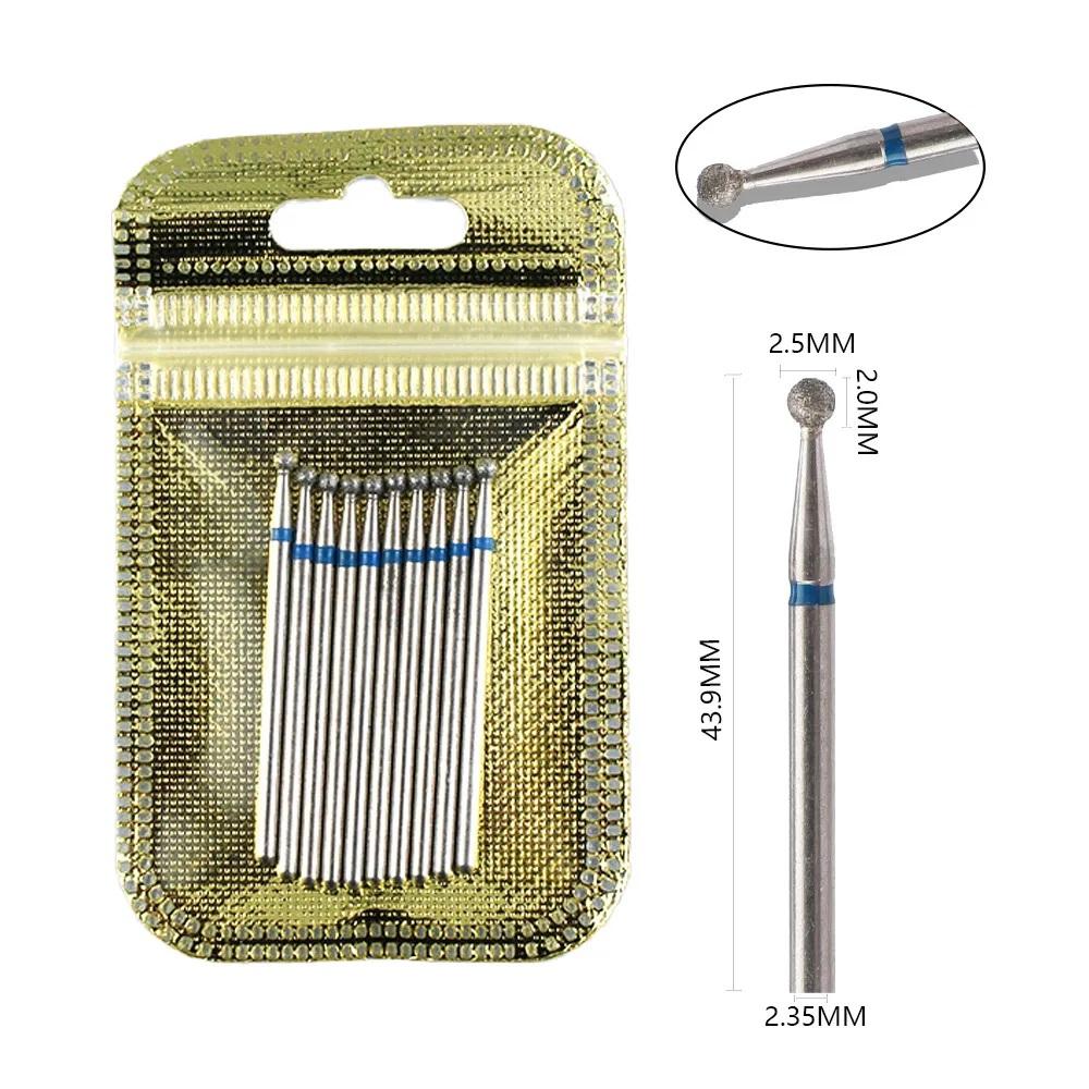Set de burghie pentru unghii, freza cu diamant, 10 buc, accesoriu pentru manichiura, pedichiură, mașină electrică, perie pentru unghii, unelte pentru bavuri