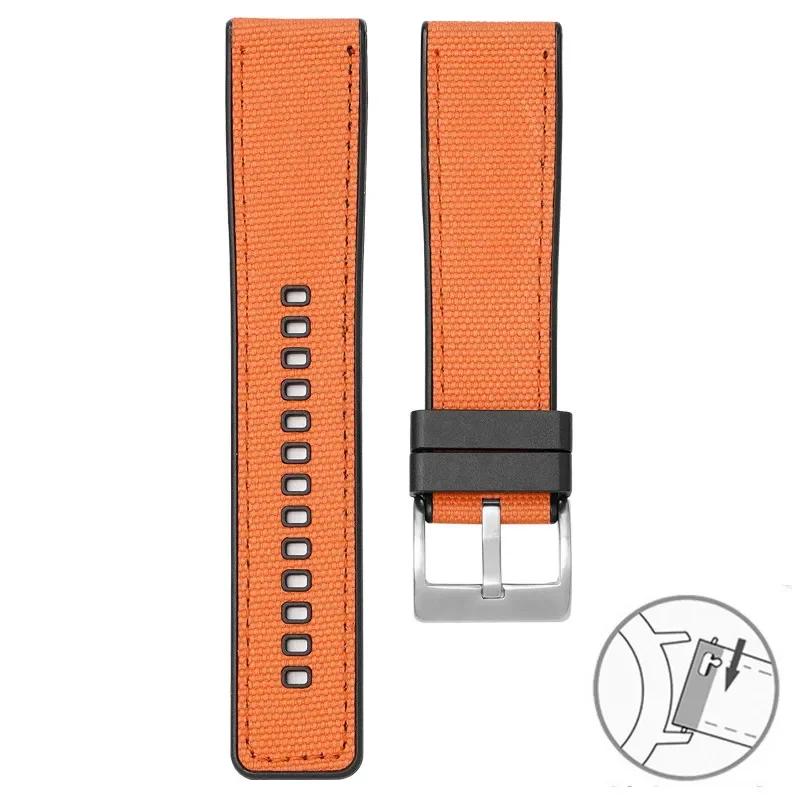 20mm 22mm 24mm Canvas Silicone Strap for Seiko Diving Waterproof Rubber Nylon Quick Release Watch Band for Swatch X Blancpain