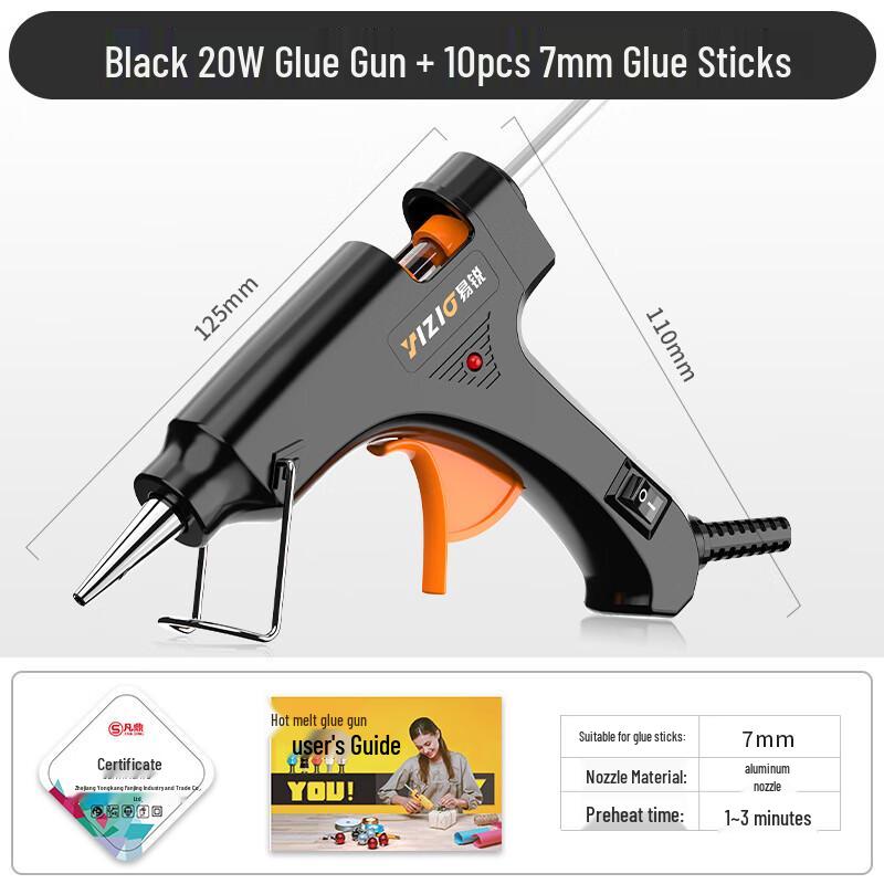 

Beiyou Home Hot Melt Glue Gun CN plug (adapter included)