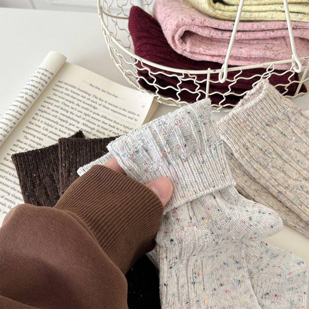 Comfortable Warm Winter Socks Thick Crew Socks Trendy Women's Wool Socks Autumn Season
