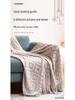 Knitted Jacquard Throw Blanket for Sofa, Office, or Nap