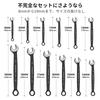 IRONCUBE 12-Piece Combination Wrench Set, 8-19mm, CR-V Material, Tough Black, with Waxed Canvas Storage Bag, for Motorcycle Maintenance