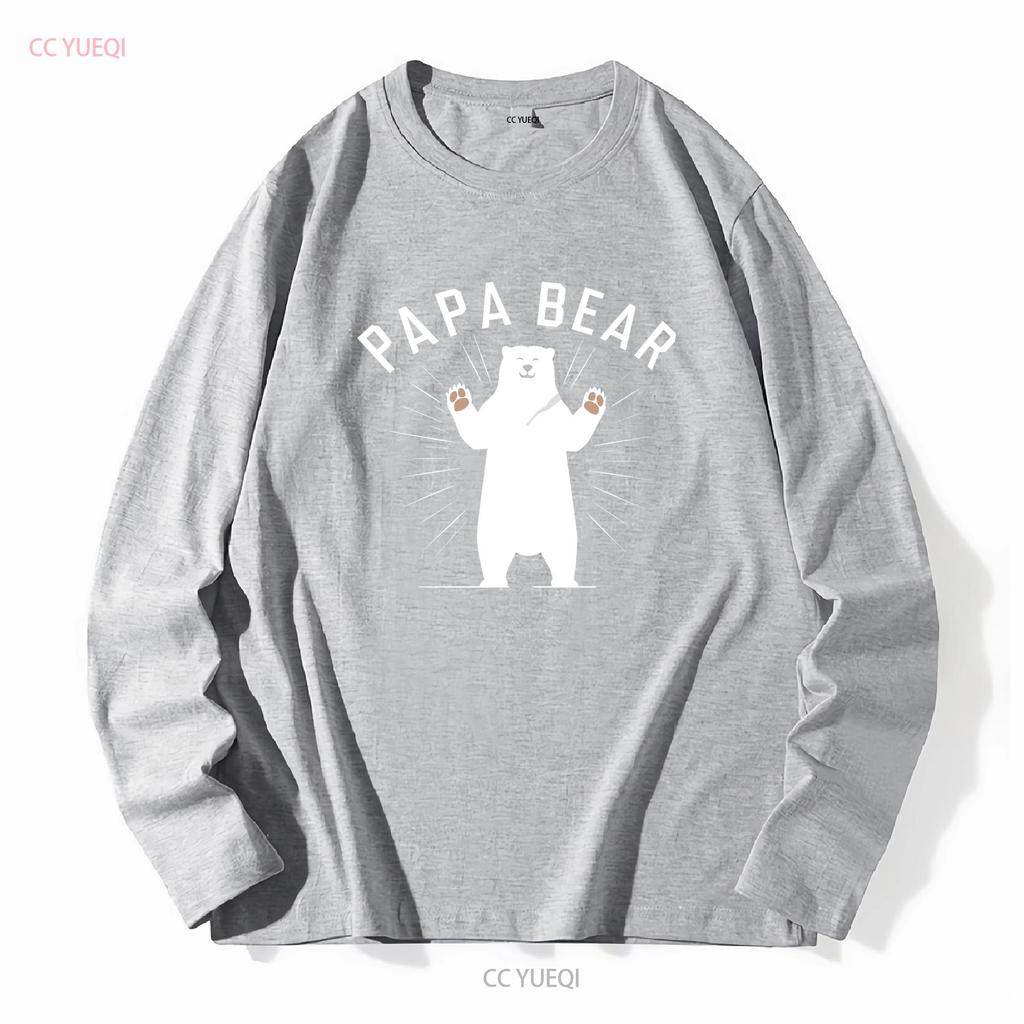 Polar Papa Bear T shirt Lover Fathers Day gift Daddy for Him Father Animal Men Gay Camping Leader long or short sleeves