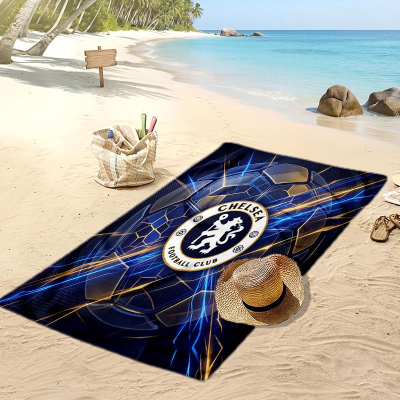 Chelsea FC Printed Beach Towel Quick Dry Soft TowelPortable Large Rectangular Beach Blanket for Travel Swimming Pool