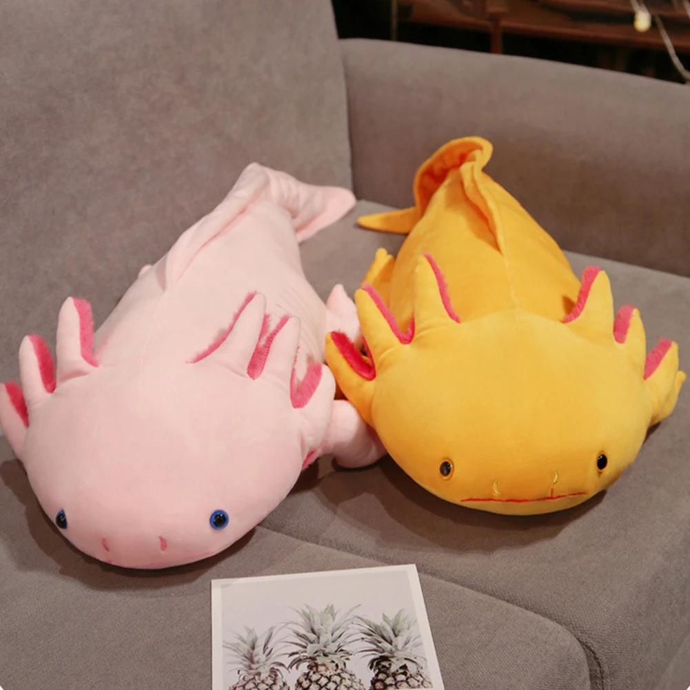 45cm Simulation Dinosaur Ambystoma Stuffed Doll Soft Stuffed Plush Animal Toys Cute Axolotl Stuffed Plush Toy Birthday Gift Toy