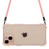 For iPhone 15 Slim-Fit Phone Cover Four Corners Anti-drop TPU Case with Hanging Rope