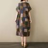 Xitao Geometrisches Print-Kleid mit Rundhalsausschnitt ZMY1129