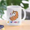 A for Adley Mug Ice Cream Unicorn Rainbow Mug Office Breakfast Coffee Milky Cup 11oz Office Water Tea Cup Birthday Gift