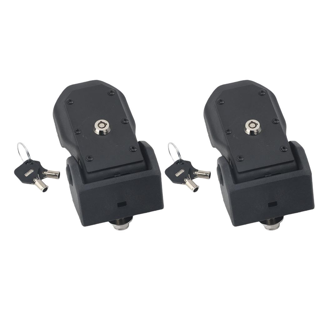 Locking Hood Latches with Key Heavy Duty Anti Theft Hood Lock Catch Replacement for Jeep Wrangler JL 2018 2026 Black