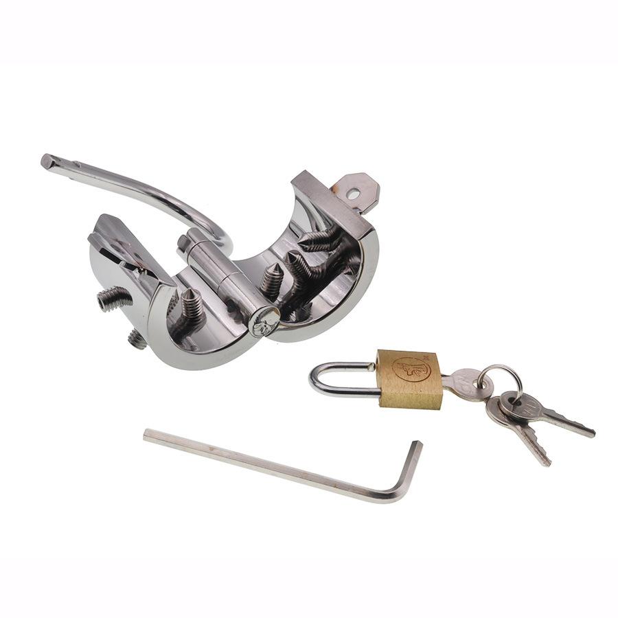 Stainless Steel Scrotum Pendant Stretching Exercise Testicles Alternative Training   Sex Toy Chastity Cage Penis Sleeve BDSM