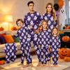 Family Matching Halloween Print Long Sleeve Top and Pants Pajama Set