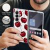 Cherry Fruits Print Case For Samsung Z Fold 8 Ultra 7 6 5 Luxury Plating Leather Skin Hard Phone Cover For Galaxy Z Fold8 Fold7 Fold6