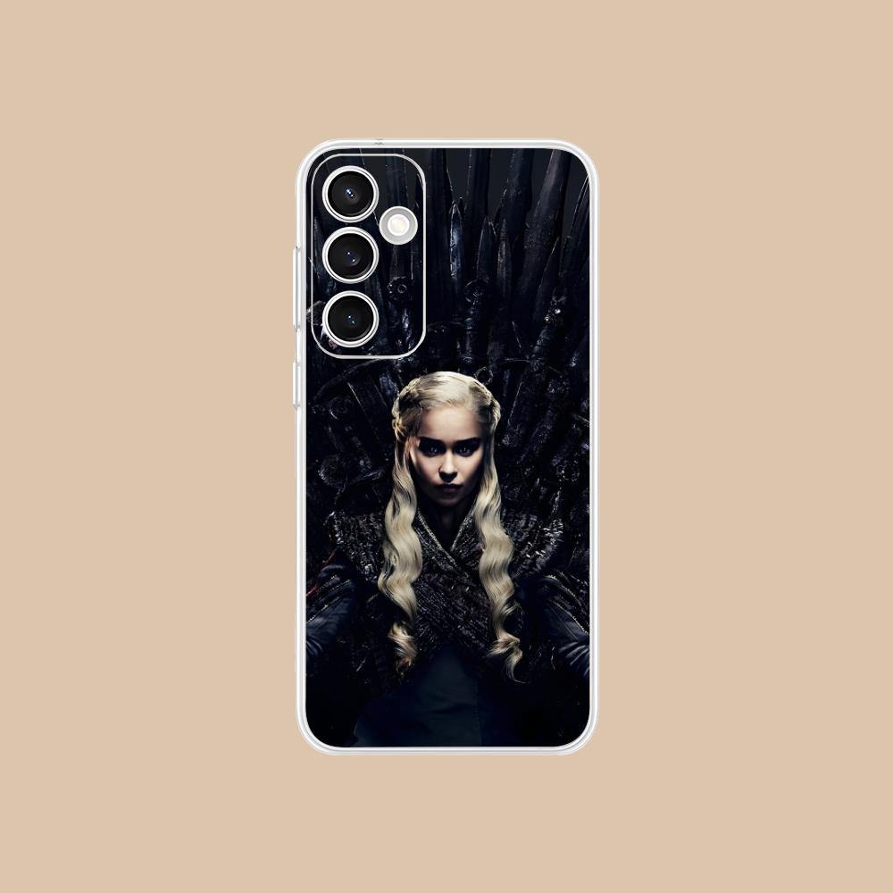 Dragon Queen Clear Mobile Phone Case for Samsung Galaxy S25 S24 S23 S22 S21Plus FE Ultra Colorful Cover