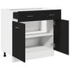 Hanging Cabinet with Shelf Black Oak Effect 80 x 31 x 81.5 cm