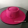 Fedora Hat for Women Men Flat Top Concave Design Autumn Winter Bow Tie Jazz Hat Colorful Unisex Fedora Wide Brim Hat Panama 2022