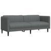 Vidaxl 2-Cz. Living Room Set, Dark Grey, Upholstered In Fabric