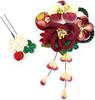 hair accessory set for furisode and ceremony crepe 2-piece coming-of-age kk-032 Tsumami-zaiku (burgundy)