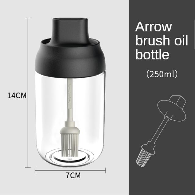 1pc Glass Spice Box Spoon Lid Integrated Spice Jar Combination Seasoning Jar Kitchen Supplies Home Salt Shaker Oil Bottle Set 3