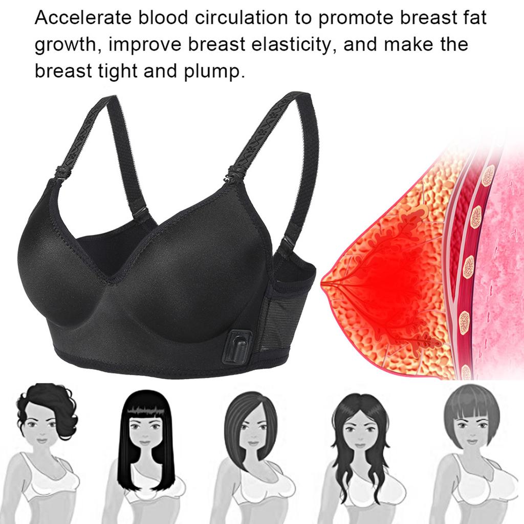 Electric Breast Massage Bra Vibration Chest Enlargement Stimulator Enhancer