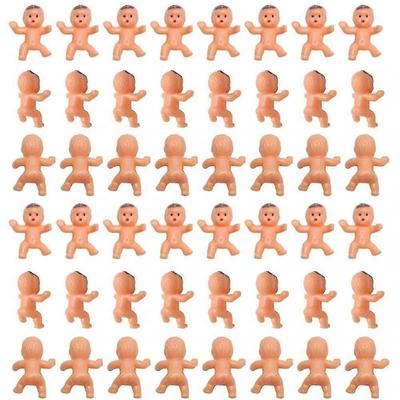 60 Pcs Mini Plastic Babies Kids Bath Toy Tiny Figurine Baby Shower Bathing Doll Bulk For Party Favor