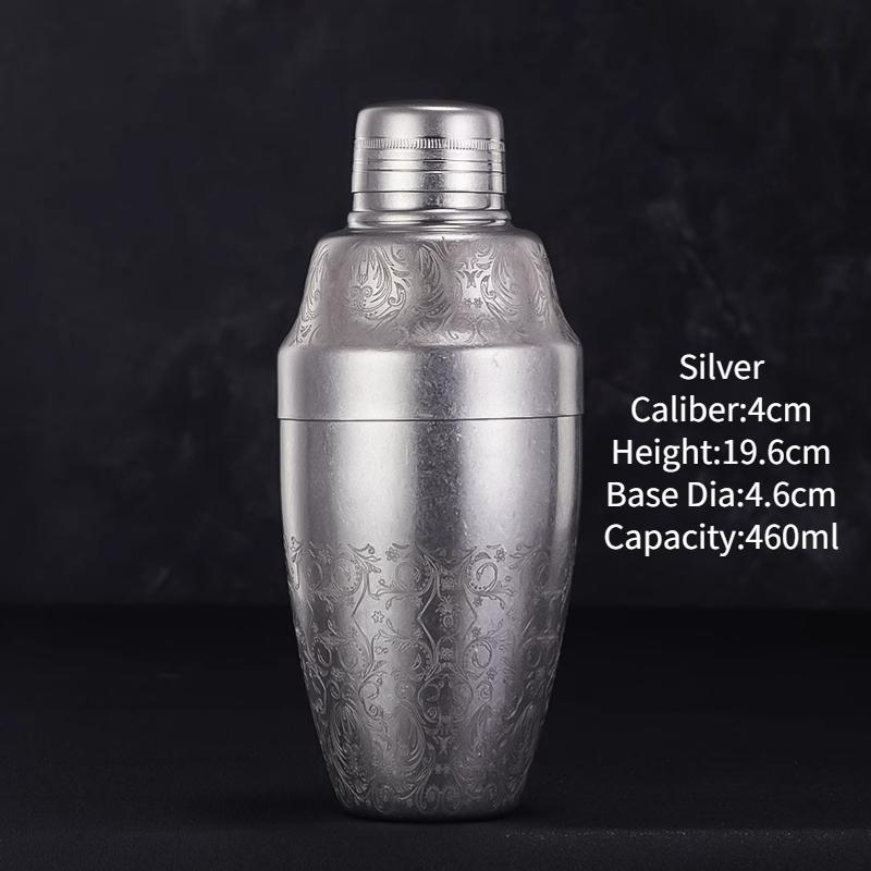 Engraving Vintage Bar Cocktail Shaker Stainless Steel Cocktail Boston Shaker Bartender Tools Bar Tools For Home And Bar