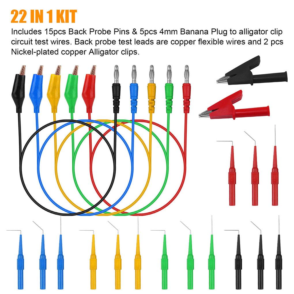 SG Test Tool Reliable Aid Kit And Durable 22Pack Back Probe Kit Versatile Identified Probe Pin Wires
