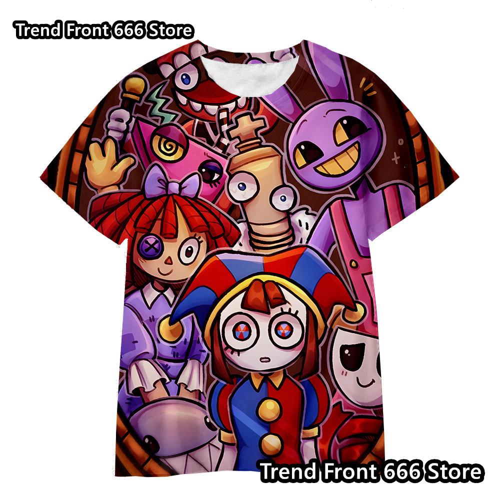 

Дивовижний цифровий цирк Футболки для хлопчиків дівчаток Аніме 3D-принт Вуличний одяг Повсякденна мода Футболка оверсайз Дитячі футболки Топи Одяг 110cm