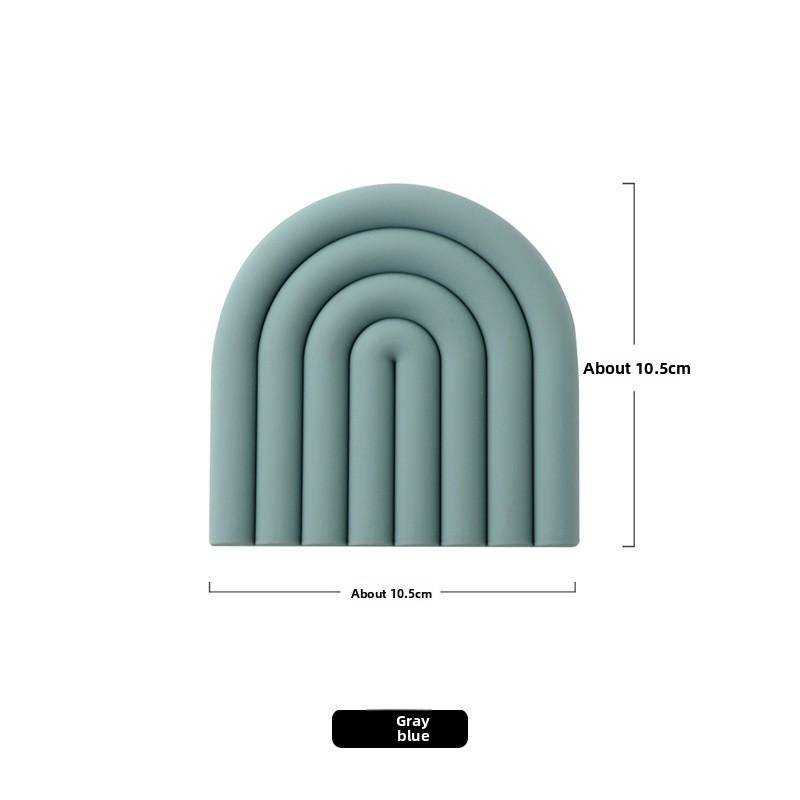 Silicone Pot Mat Insulation Pad Bowl Mat Placemat Plate Mat Silicone Mat Dining Table Home Rainbow Non-slip Mat