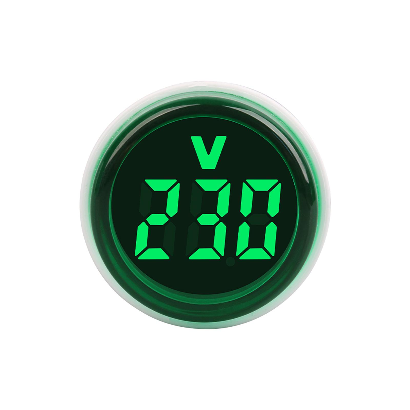 

AC230V Цифровий вимірювач напруги Круглий тестер напруги зі світлодіодним дисплеєм Європейські розетки Цифровий вольтметр Показує зелений