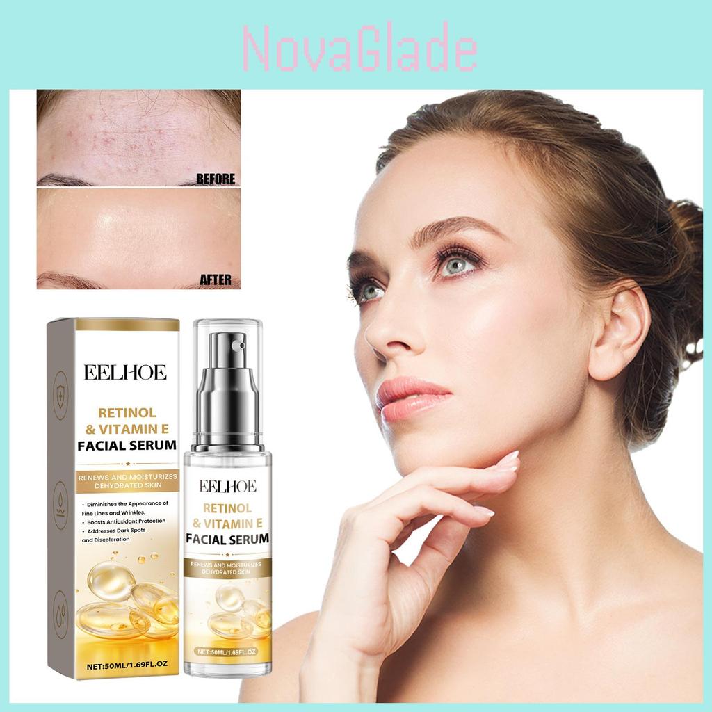 Eelhoe Retinol Vitamin E Night Facial Serum For Radiant Skin Hydrating Brightening Essence