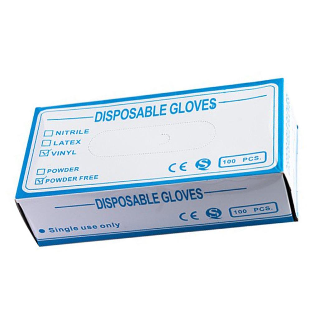 100 STÜCK Einweg-PVC-Handschuhe Plastik Lebensmittelechte Handschuhe für Catering Küche Backen Große Größe