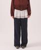 Minasu Mns Pinstripe Wide Brushed Pants_Navy