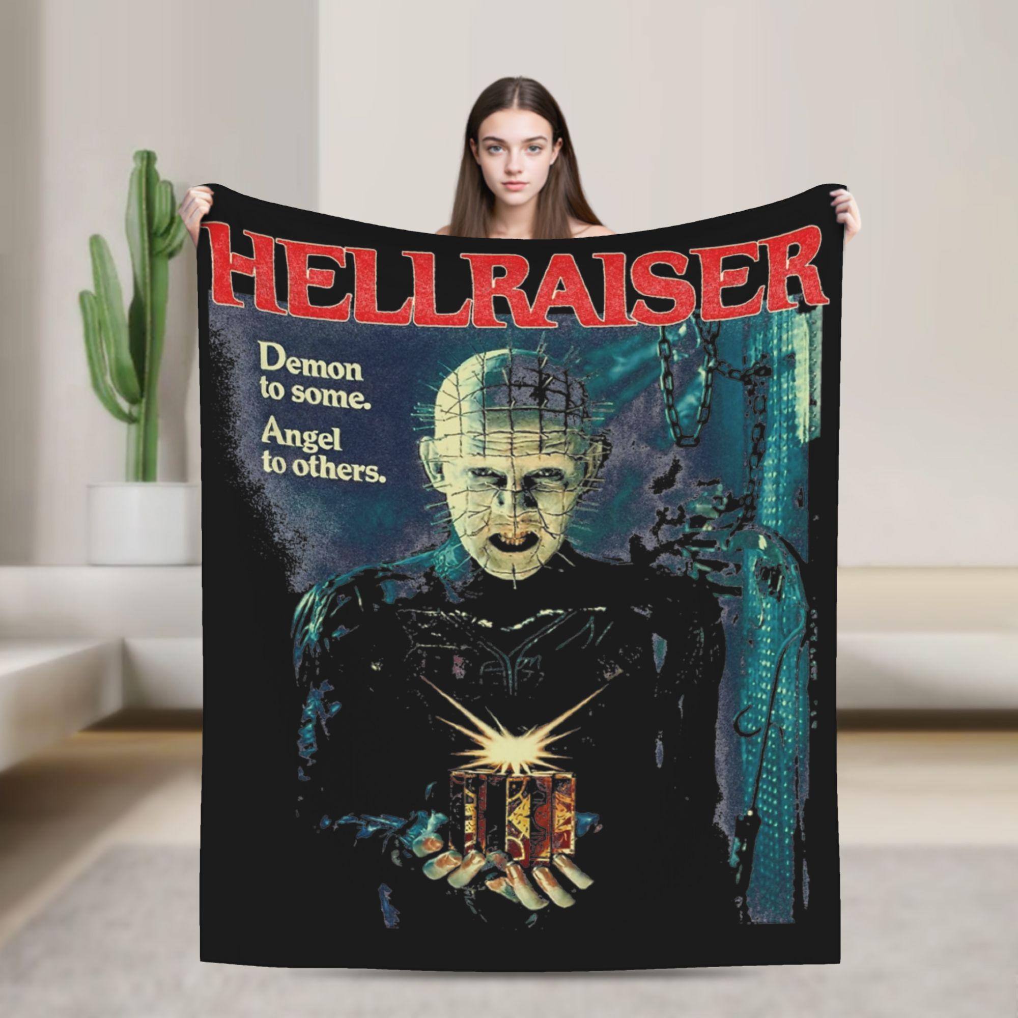 Hellraiser Pinhead Blanket Fleece Print Breathable Super Soft Throw Blankets for Bedding Outdoor Bedding Throws 75X95CM