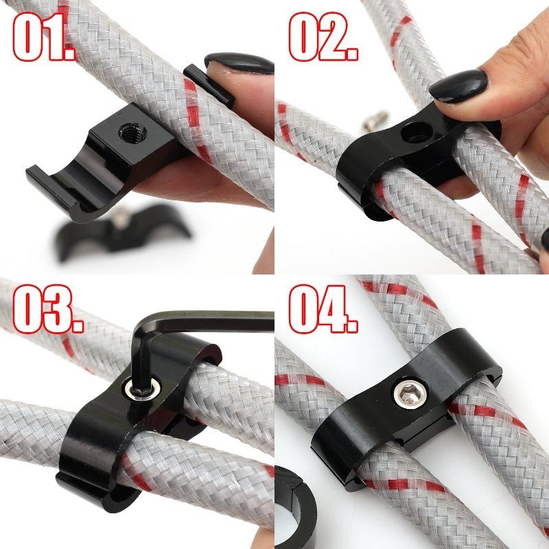 Universal Fuel Line Clamp AN6 AN8 AN10 Hose Separator Billet Aluminum Finisher for Braided Oil Gas Water Pipe Car Accessories