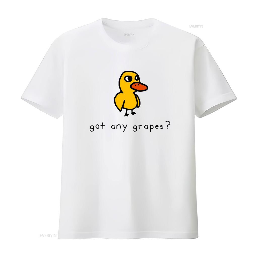 NWT Got Any Grapes Funny Meme Sarcasm Retro T Shirt vintage Washed homme designer clothes Stylish Stretched Casual Unisex