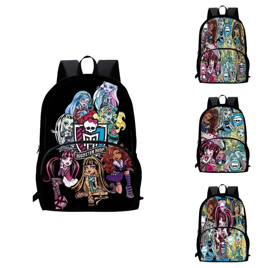 Monster High School Backpack With Spacious Compartments For Students And Durable Oxford Cloth