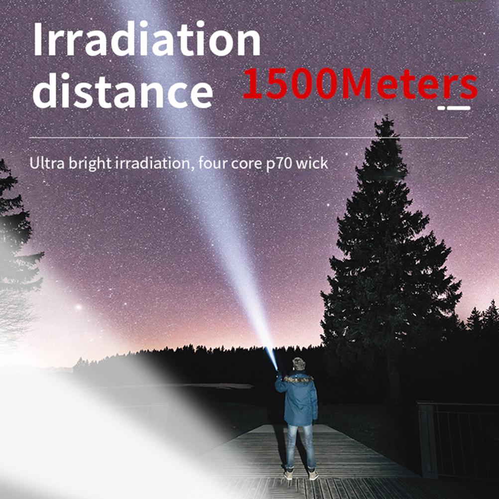 Rechargeable Spotlight Flashlight 4 Modes LED Super Bright Searchlight IPX5 Water Resistant Work Lights for Hiking