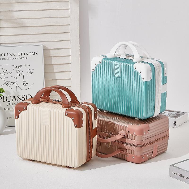 1Pc Cosmetic Case Women's Small Portable Suitcase Travel Storage Bag Small Suitcase Children