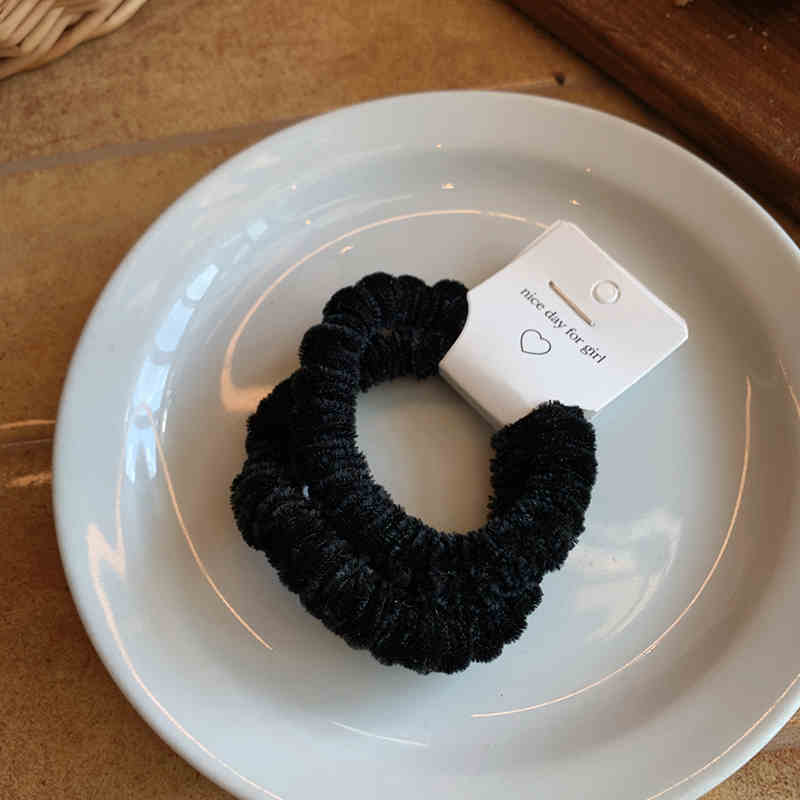 

2 шт./компл. Бархатные резинки для волос Плюшевые тонкие резинки Эластичная резинка для волос Резинка для волос Держатель для хвоста Основные женские аксессуары для волос